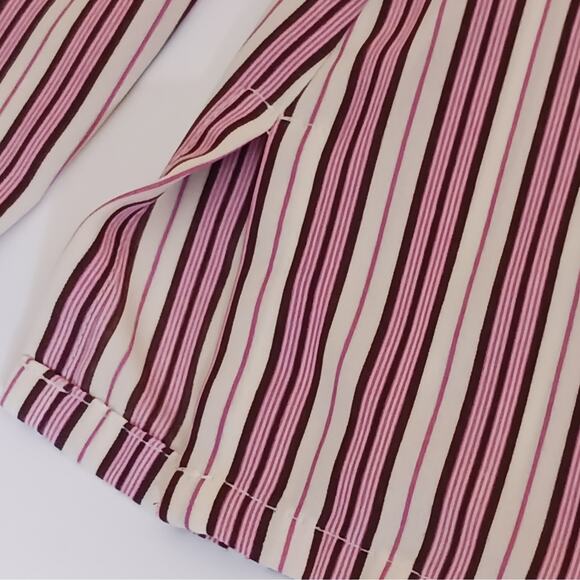 Covington Blouse Womens L (14-16) Pink Striped Button Up Long Sleeve Polyester - Picture 7 of 10